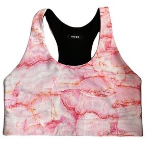 TEREZ PINK & ORANGE SPORTS BRA size small